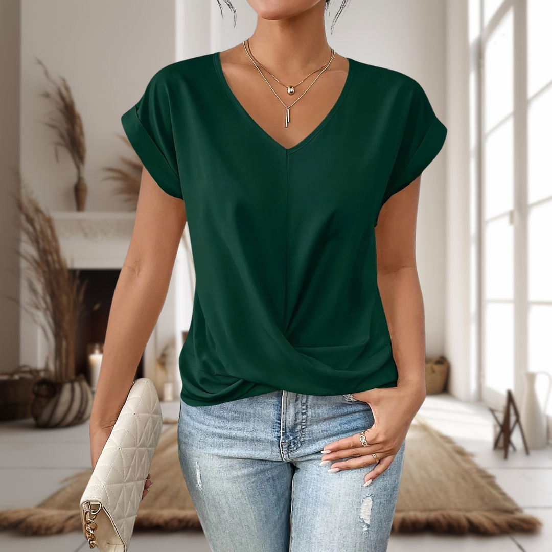 Ел | Casual Sweetheart Neck T-Shirt