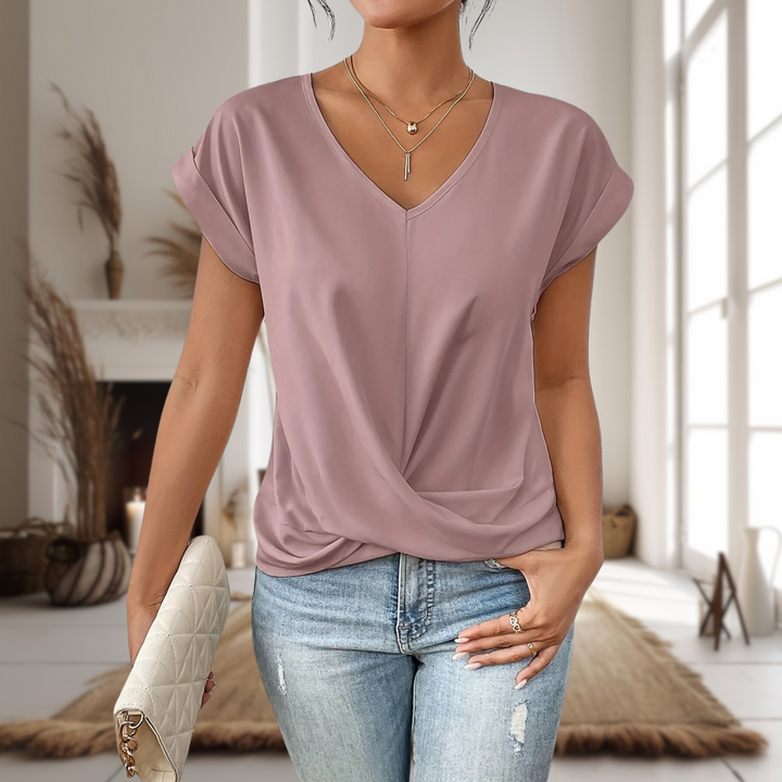 Ел | Casual Sweetheart Neck T-Shirt