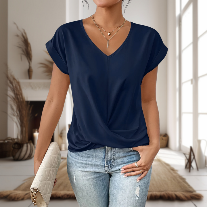 Ел | Casual Sweetheart Neck T-Shirt