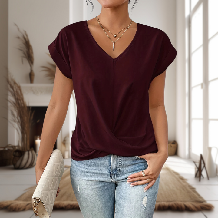 Ел | Casual Sweetheart Neck T-Shirt