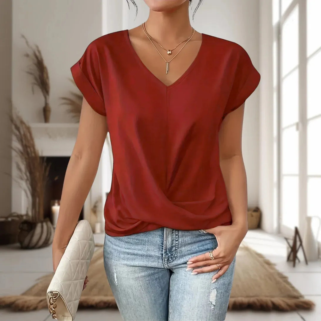 Ел | Casual Sweetheart Neck T-Shirt